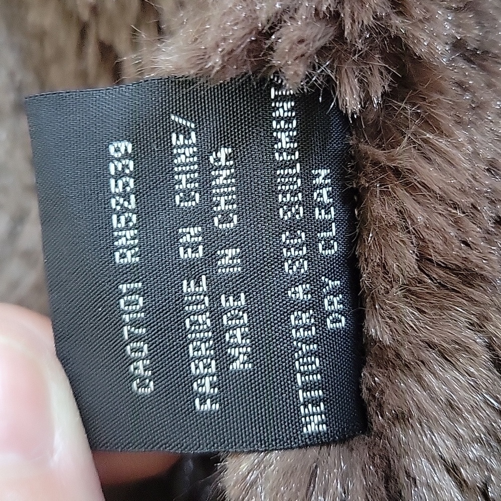 Johnston & Murphy Chocolate Brown Winter Faux Leather Faux Seude Coat Jacket - Picture 11 of 11